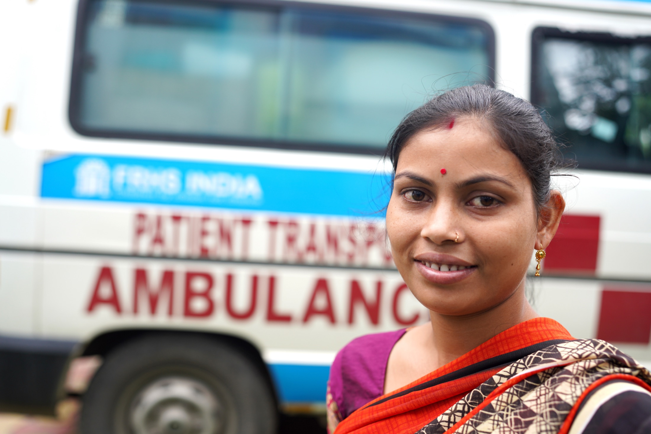 A woman at an FRHS India healthcare facility